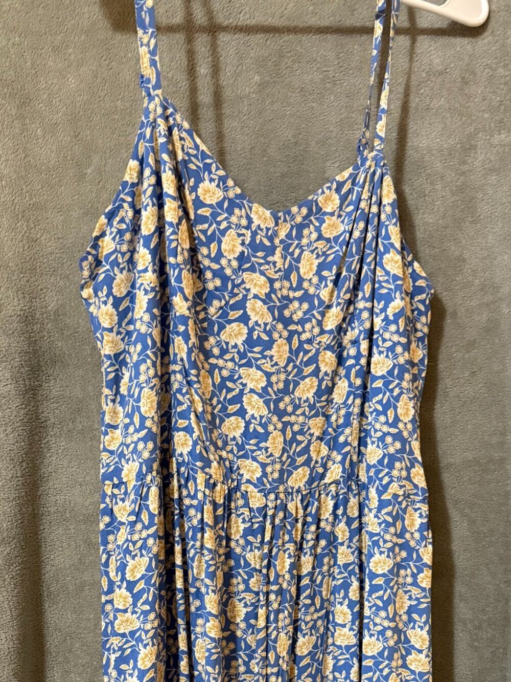 June & Hudson Blue Floral Smocked Sundress Size XL
